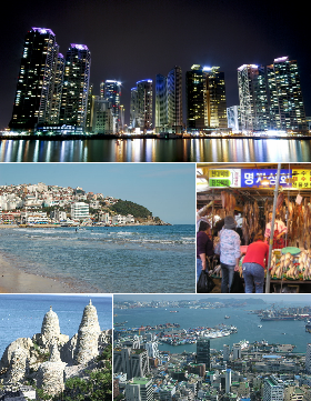 Ponto Turístico Praia de Haeundae em Busan
