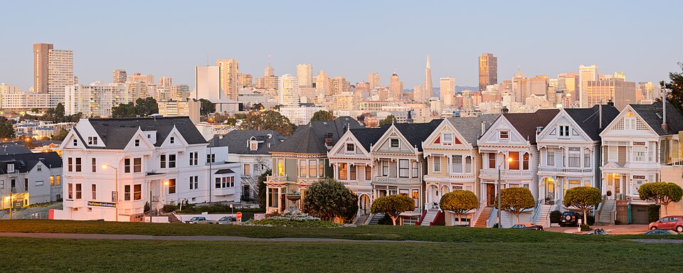 Ponto Turístico Painted Ladies (Alamo Square) em São Francisco