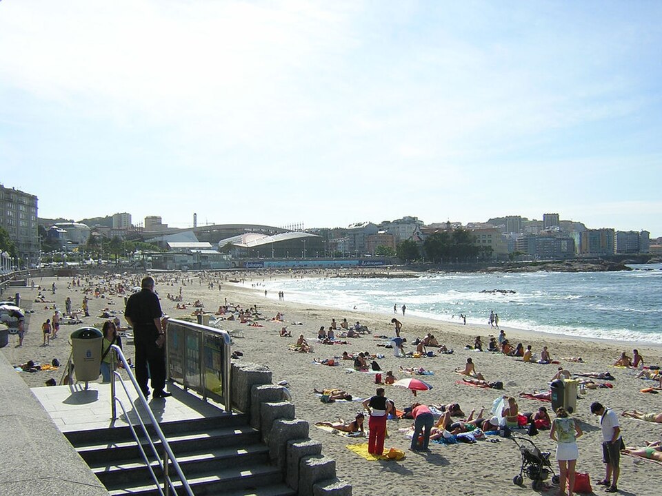 Ponto Turístico Praia de Riazor em A Corunha