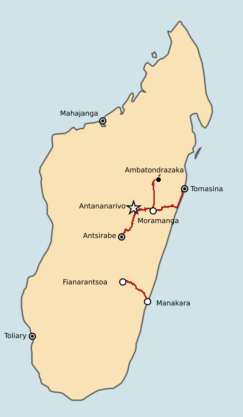 Ponto Turístico Estação Ferroviária de Soarano em Antananarivo