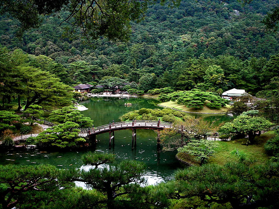 Ponto Turístico Jardim Ritsurin em Takamatsu