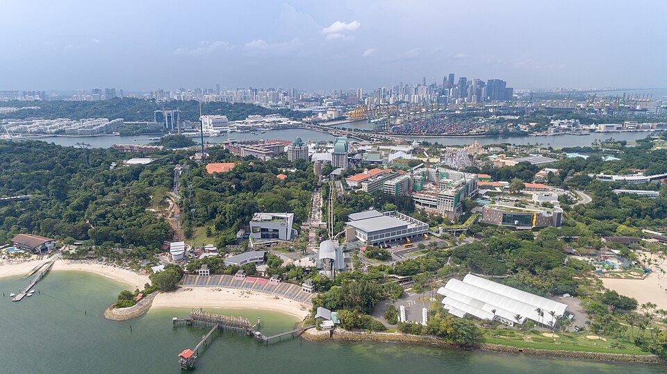 Ponto Turístico Praia Siloso em Sentosa